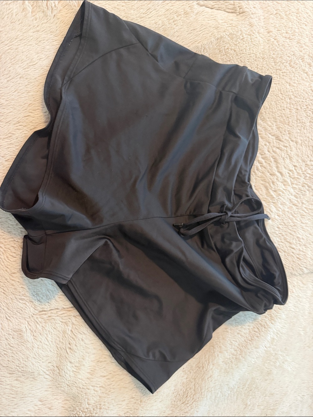 Black Swim Shorts Wavebreak  with Drawstring